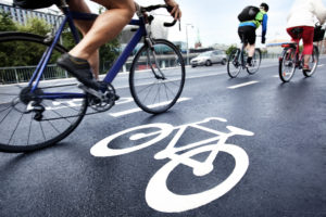 Bicycle Accident Lawyer Bloomington, IL - cyclists in bike lane