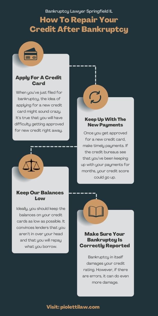 How To Repair Your Credit After Bankruptcy Infographic