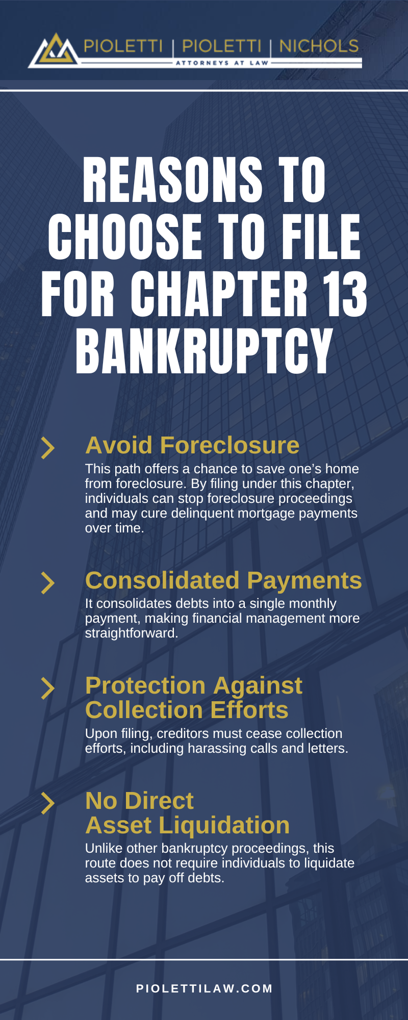 Reasons To Choose To File For Chapter 13 Bankruptcy Infographic