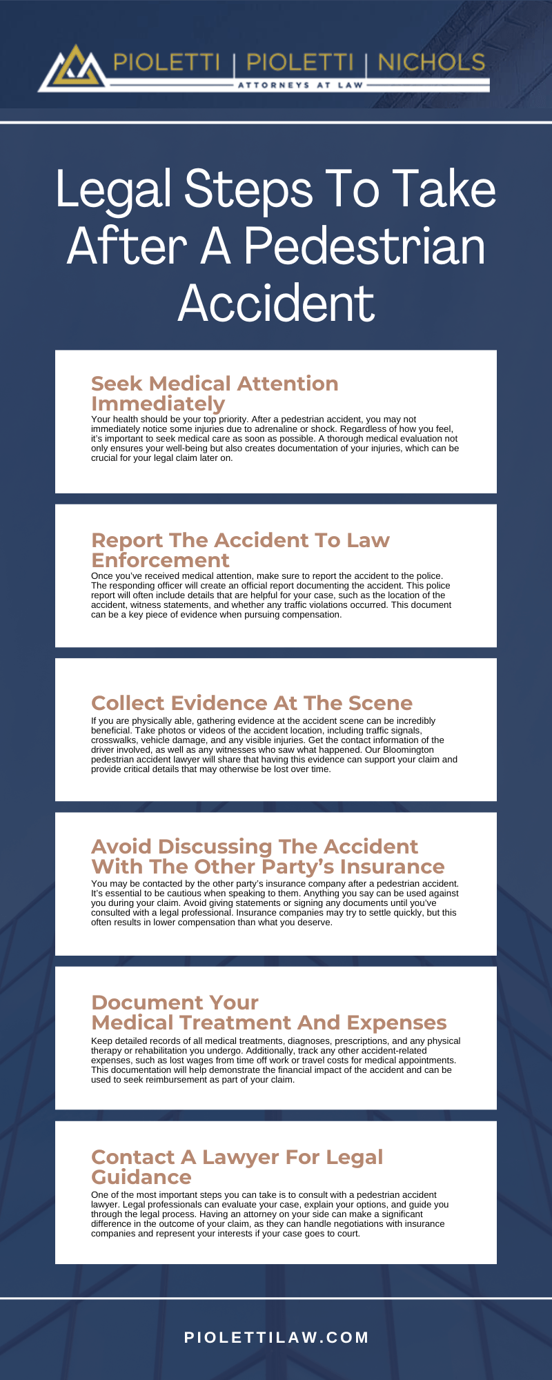 Legal Steps To Take After A Pedestrian Accident infographic