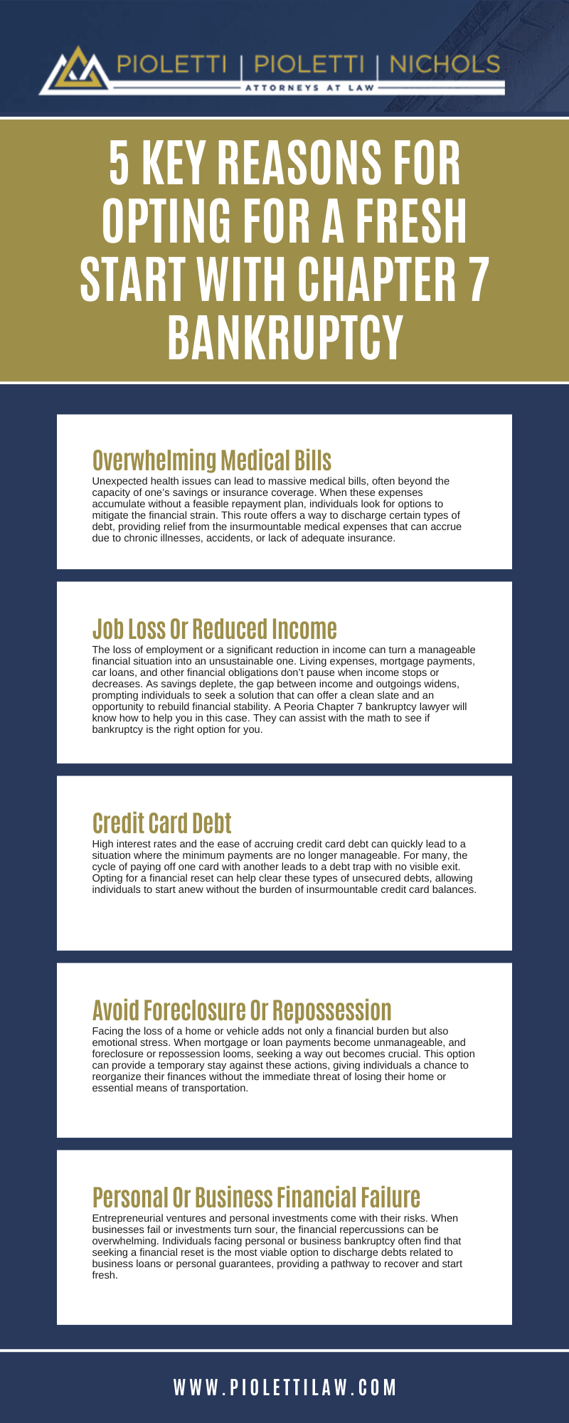 5 Key Reasons For Opting For A Fresh Start With Chapter 7 Bankruptcy Infographic
